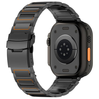 I-shaped Safety Clasp Titanium Alloy Watch Band, For Apple Watch 46mm / 49mm / 45mm / 44mm, For Apple Watch 42mm / 41mm / 40mm / 38mm
