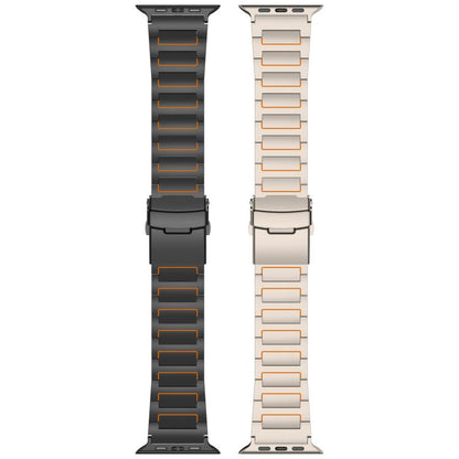 I-shaped Safety Clasp Titanium Alloy Watch Band, For Apple Watch 46mm / 49mm / 45mm / 44mm, For Apple Watch 42mm / 41mm / 40mm / 38mm
