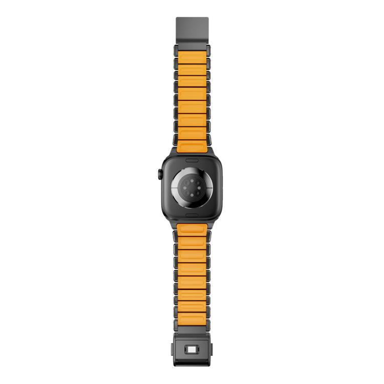 Magnetic Norman Buckle Integrated One-bead Stainless Steel Watch Band, For Apple Watch 46mm / 49mm / 45mm / 44mm