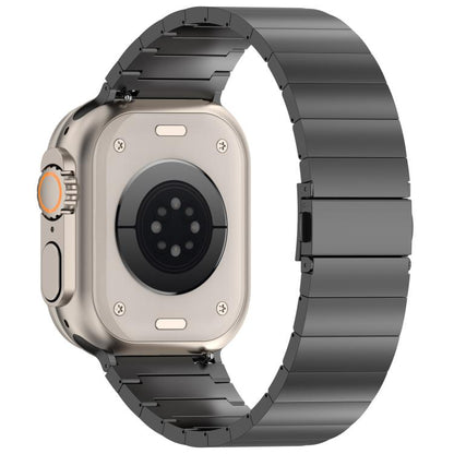 One-bead Quick-release Flat Buckle Titanium Alloy Watch Band, For Apple Watch 46mm / 49mm / 45mm / 44mm, For Apple Watch 42mm / 41mm / 40mm / 38mm