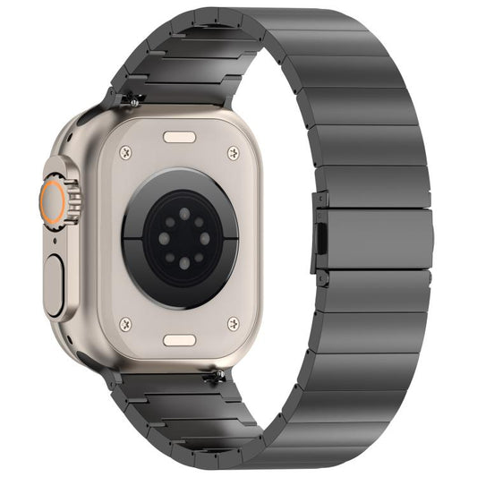 One-bead Quick-release Flat Buckle Titanium Alloy Watch Band, For Apple Watch 46mm / 49mm / 45mm / 44mm, For Apple Watch 42mm / 41mm / 40mm / 38mm