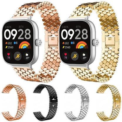 xDfind Fish Scale Texture Metal Watch Band, For Xiaomi Band 10 Pro/9 Pro/Redmi Watch 6/5, For Redmi Watch 3 Active / Watch 3 Lite, For Redmi Watch 3