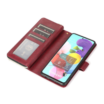 Zipper Wallet Bag Horizontal Flip PU Leather Case with Holder & 9 Card Slots & Wallet & Lanyard & Photo Frame, For Samsung Galaxy A51, For Samsung Galaxy A51 5G, For Samsung Galaxy A70, For Samsung Galaxy A71, For Samsung Galaxy A71 5G                 ...