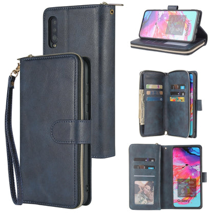 Zipper Wallet Bag Horizontal Flip PU Leather Case with Holder & 9 Card Slots & Wallet & Lanyard & Photo Frame, For Samsung Galaxy A51, For Samsung Galaxy A51 5G, For Samsung Galaxy A70, For Samsung Galaxy A71, For Samsung Galaxy A71 5G                 ...