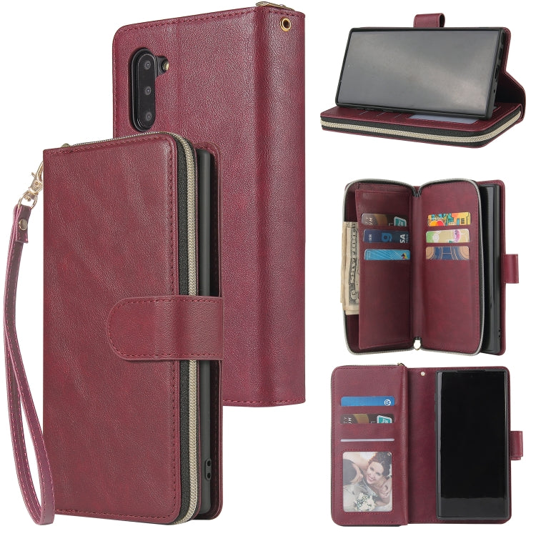 Zipper Wallet Bag Horizontal Flip PU Leather Case with Holder & 9 Card Slots & Wallet & Lanyard & Photo Frame, For Samsung Galaxy A51, For Samsung Galaxy A51 5G, For Samsung Galaxy A70, For Samsung Galaxy A71, For Samsung Galaxy A71 5G                 ...