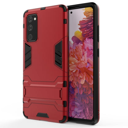 Shockproof PC + TPU Protective Case with Invisible Holder, For Samsung Galaxy A42 5G, For Samsung Galaxy S20 FE