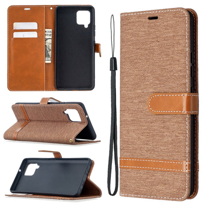Color Matching Denim Texture Horizontal Flip Leather Case with Holder & Card Slots & Wallet & Lanyard, For Samsung Galaxy A42 5G