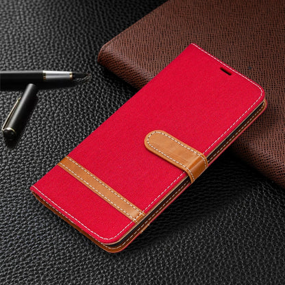 Color Matching Denim Texture Horizontal Flip Leather Case with Holder & Card Slots & Wallet & Lanyard, For Samsung Galaxy A42 5G