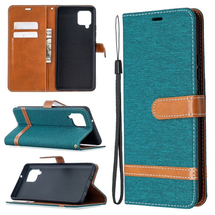 Color Matching Denim Texture Horizontal Flip Leather Case with Holder & Card Slots & Wallet & Lanyard, For Samsung Galaxy A42 5G