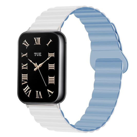 Two Color Reverse Buckle Magnetic Silicone Watch Band, For Xiaomi Band 10 Pro / Redmi Watch 6 / 5