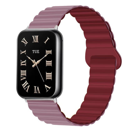 Two Color Reverse Buckle Magnetic Silicone Watch Band, For Xiaomi Band 10 Pro / Redmi Watch 6 / 5
