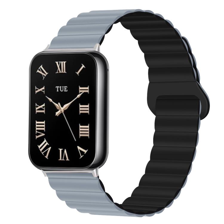Two Color Reverse Buckle Magnetic Silicone Watch Band, For Xiaomi Band 10 Pro / Redmi Watch 6 / 5