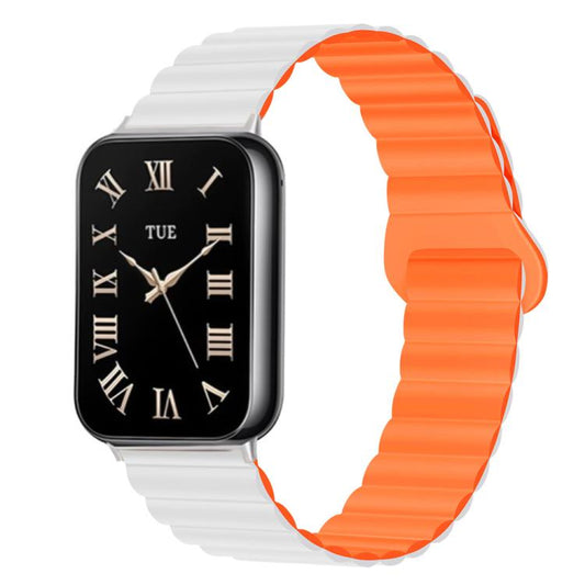 Two Color Reverse Buckle Magnetic Silicone Watch Band, For Xiaomi Band 10 Pro / Redmi Watch 6 / 5