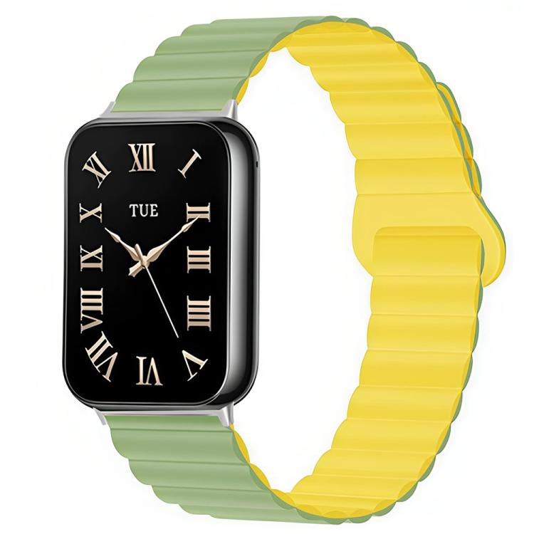 Two Color Reverse Buckle Magnetic Silicone Watch Band, For Xiaomi Band 10 Pro / Redmi Watch 6 / 5