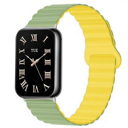 Two Color Reverse Buckle Magnetic Silicone Watch Band, For Xiaomi Band 10 Pro / Redmi Watch 6 / 5