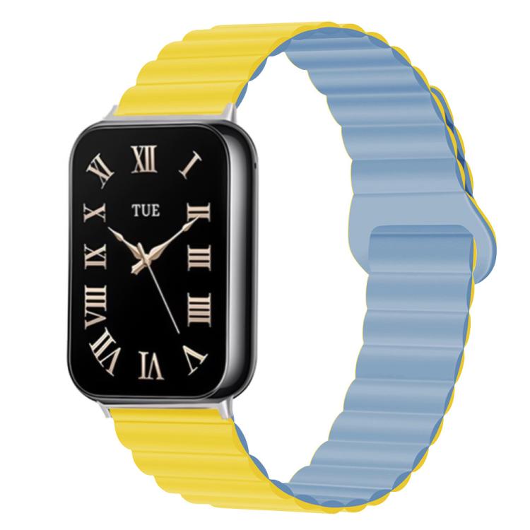 Two Color Reverse Buckle Magnetic Silicone Watch Band, For Xiaomi Band 10 Pro / Redmi Watch 6 / 5