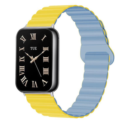Two Color Reverse Buckle Magnetic Silicone Watch Band, For Xiaomi Band 10 Pro / Redmi Watch 6 / 5