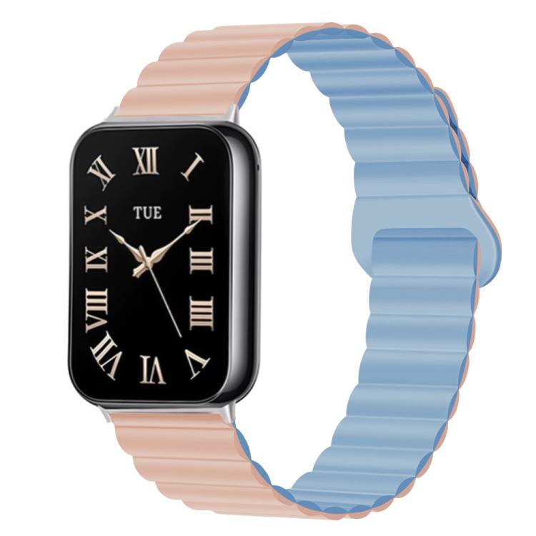 Two Color Reverse Buckle Magnetic Silicone Watch Band, For Xiaomi Band 10 Pro / Redmi Watch 6 / 5