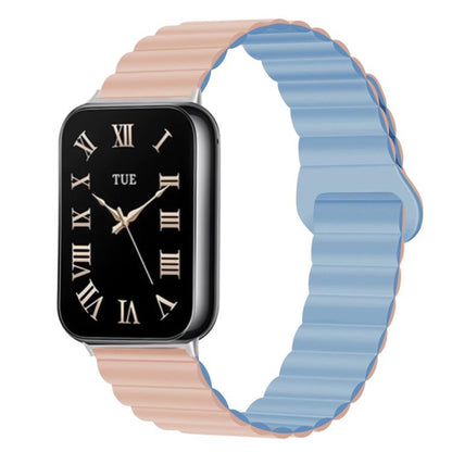 Two Color Reverse Buckle Magnetic Silicone Watch Band, For Xiaomi Band 10 Pro / Redmi Watch 6 / 5