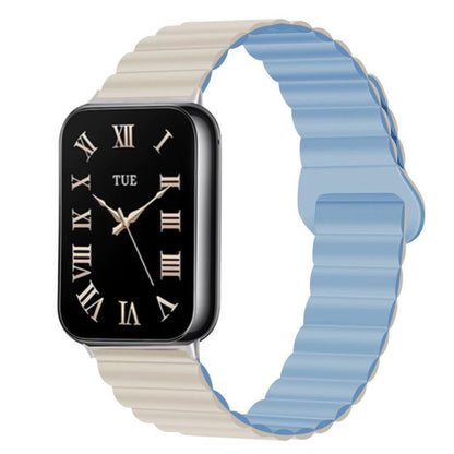 Two Color Reverse Buckle Magnetic Silicone Watch Band, For Xiaomi Band 10 Pro / Redmi Watch 6 / 5