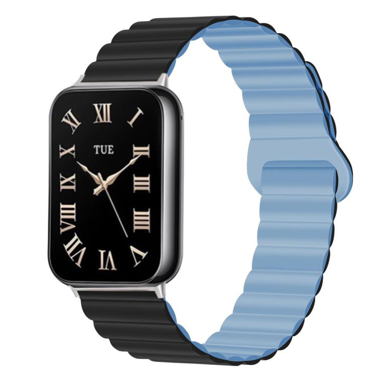Two Color Reverse Buckle Magnetic Silicone Watch Band, For Xiaomi Band 10 Pro / Redmi Watch 6 / 5