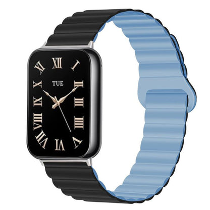 Two Color Reverse Buckle Magnetic Silicone Watch Band, For Xiaomi Band 10 Pro / Redmi Watch 6 / 5