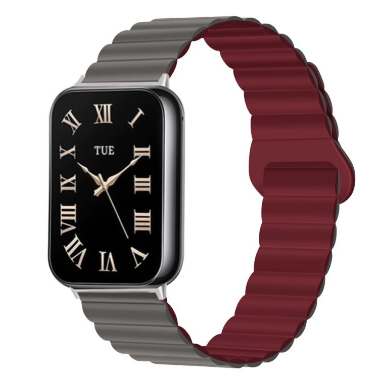 Two Color Reverse Buckle Magnetic Silicone Watch Band, For Xiaomi Band 10 Pro / Redmi Watch 6 / 5