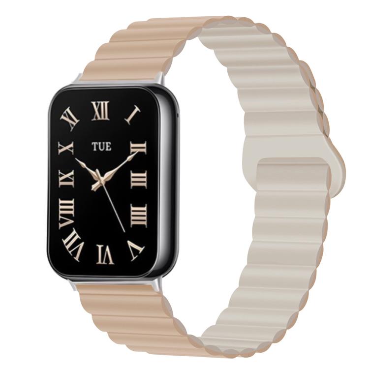 Two Color Reverse Buckle Magnetic Silicone Watch Band, For Xiaomi Band 10 Pro / Redmi Watch 6 / 5
