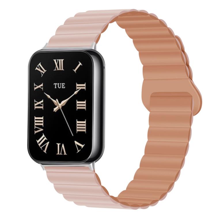Two Color Reverse Buckle Magnetic Silicone Watch Band, For Xiaomi Band 10 Pro / Redmi Watch 6 / 5
