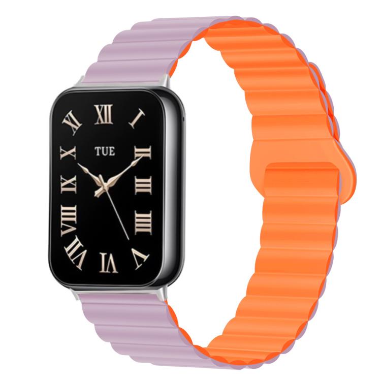 Two Color Reverse Buckle Magnetic Silicone Watch Band, For Xiaomi Band 10 Pro / Redmi Watch 6 / 5