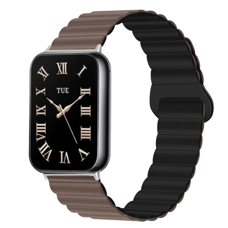 Two Color Reverse Buckle Magnetic Silicone Watch Band, For Xiaomi Band 10 Pro / Redmi Watch 6 / 5