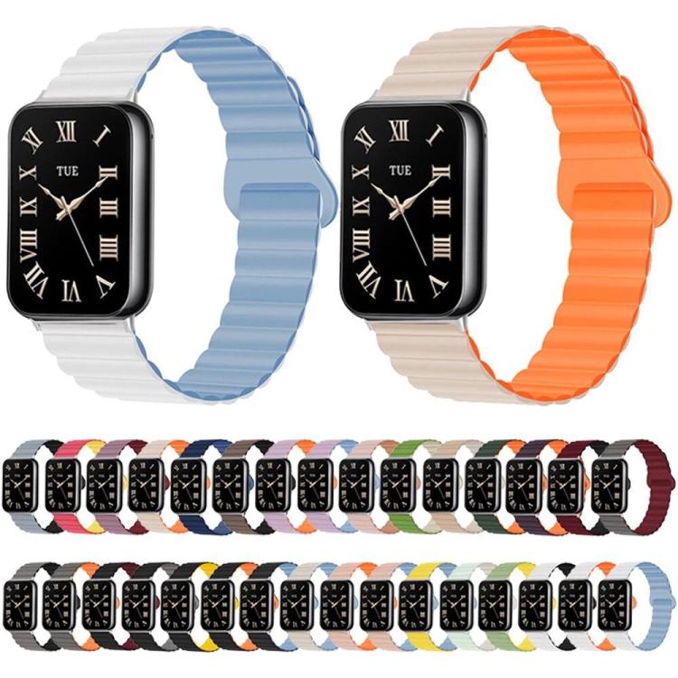 Two Color Reverse Buckle Magnetic Silicone Watch Band, For Xiaomi Band 10 Pro / Redmi Watch 6 / 5