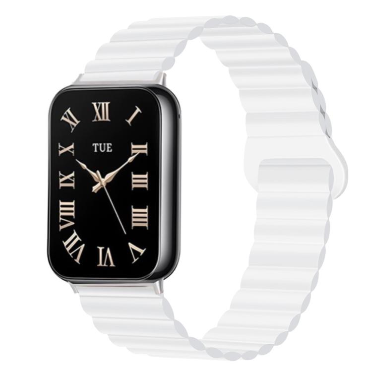 Solid Color Reverse Buckle Magnetic Silicone Watch Band, For Xiaomi Band 10 Pro / Redmi Watch 6 / 5