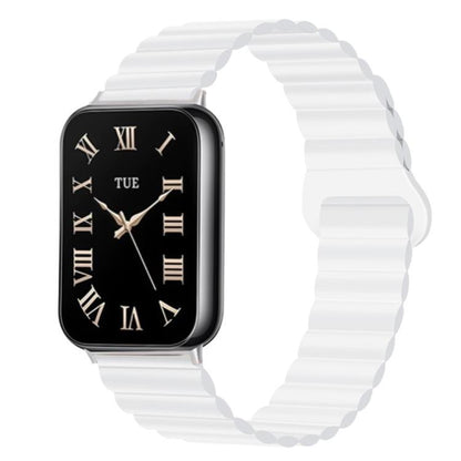 Solid Color Reverse Buckle Magnetic Silicone Watch Band, For Xiaomi Band 10 Pro / Redmi Watch 6 / 5