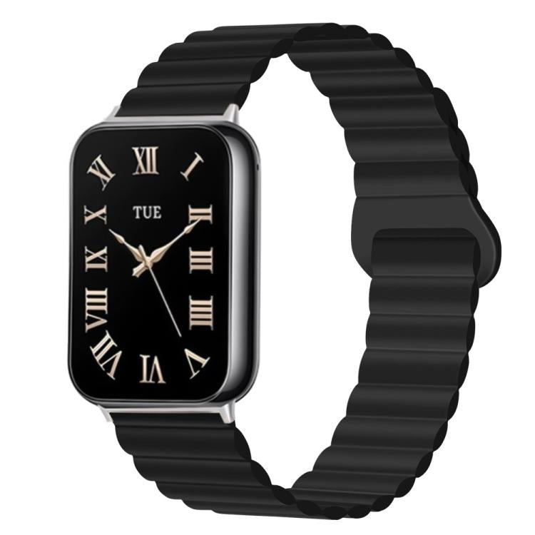 Solid Color Reverse Buckle Magnetic Silicone Watch Band, For Xiaomi Band 10 Pro / Redmi Watch 6 / 5