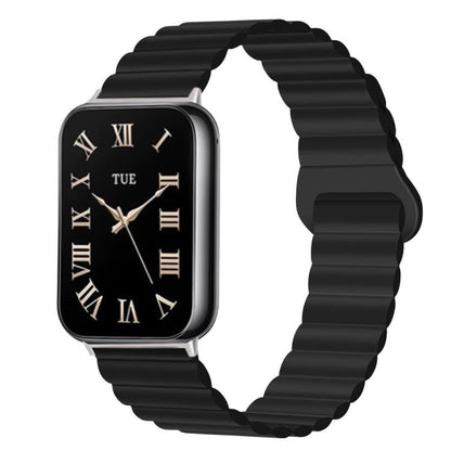 Solid Color Reverse Buckle Magnetic Silicone Watch Band, For Xiaomi Band 10 Pro / Redmi Watch 6 / 5