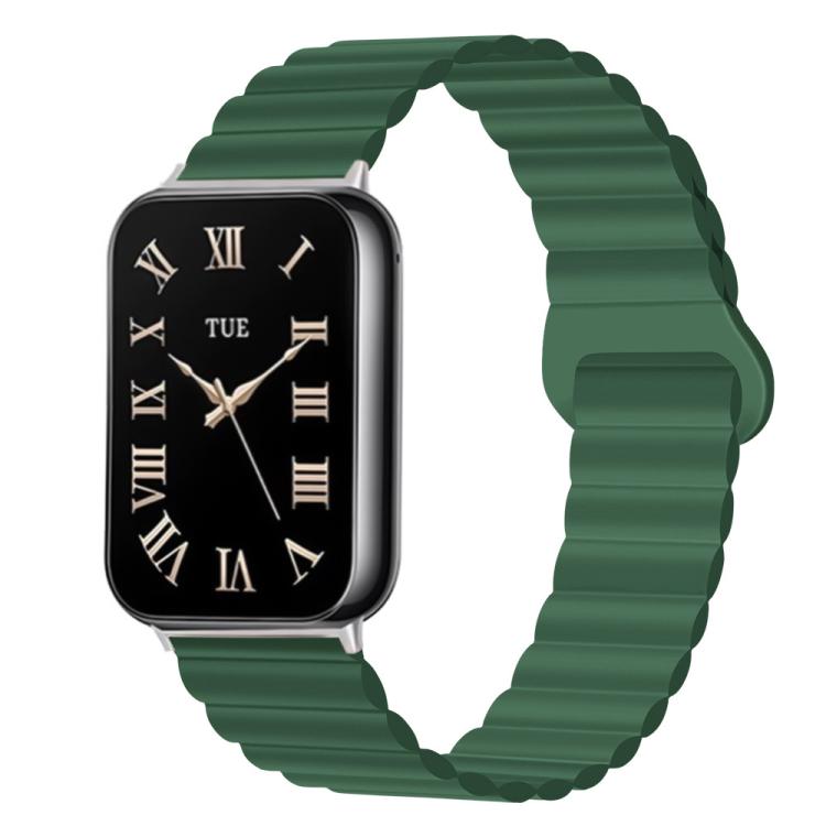 Solid Color Reverse Buckle Magnetic Silicone Watch Band, For Xiaomi Band 10 Pro / Redmi Watch 6 / 5