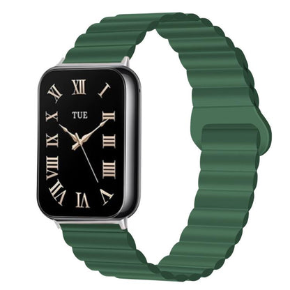 Solid Color Reverse Buckle Magnetic Silicone Watch Band, For Xiaomi Band 10 Pro / Redmi Watch 6 / 5
