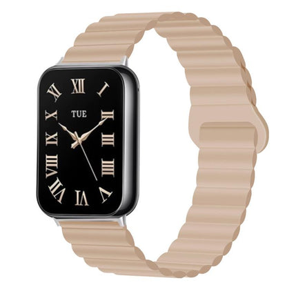 Solid Color Reverse Buckle Magnetic Silicone Watch Band, For Xiaomi Band 10 Pro / Redmi Watch 6 / 5