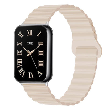 Solid Color Reverse Buckle Magnetic Silicone Watch Band, For Xiaomi Band 10 Pro / Redmi Watch 6 / 5