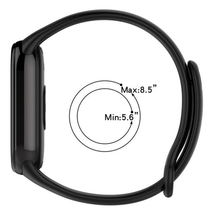 5 Pack xDfind Metal Buckle Solid Color Silicone Watch Band, For Xiaomi Smart Band 10 / 9 / 8