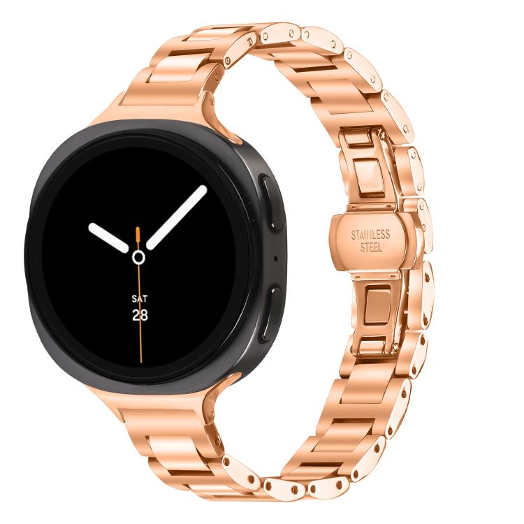 Slim Butterfly Buckle Metal Stainless Steel Watch Band, For Samsung Galaxy Ultra 47mm / Ultra 2025, For Samsung Galaxy Watch8 / Watch8 Classic