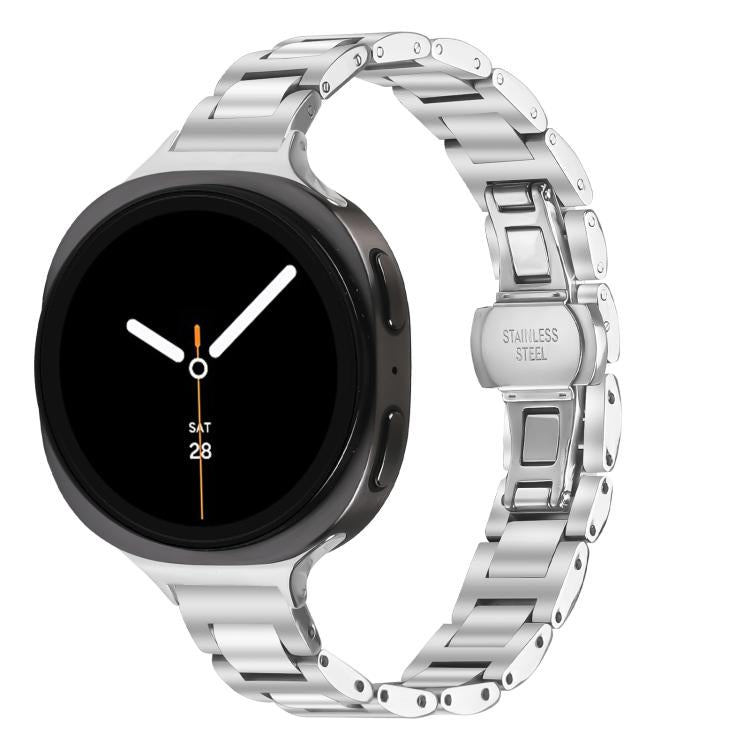 Slim Butterfly Buckle Metal Stainless Steel Watch Band, For Samsung Galaxy Ultra 47mm / Ultra 2025, For Samsung Galaxy Watch8 / Watch8 Classic