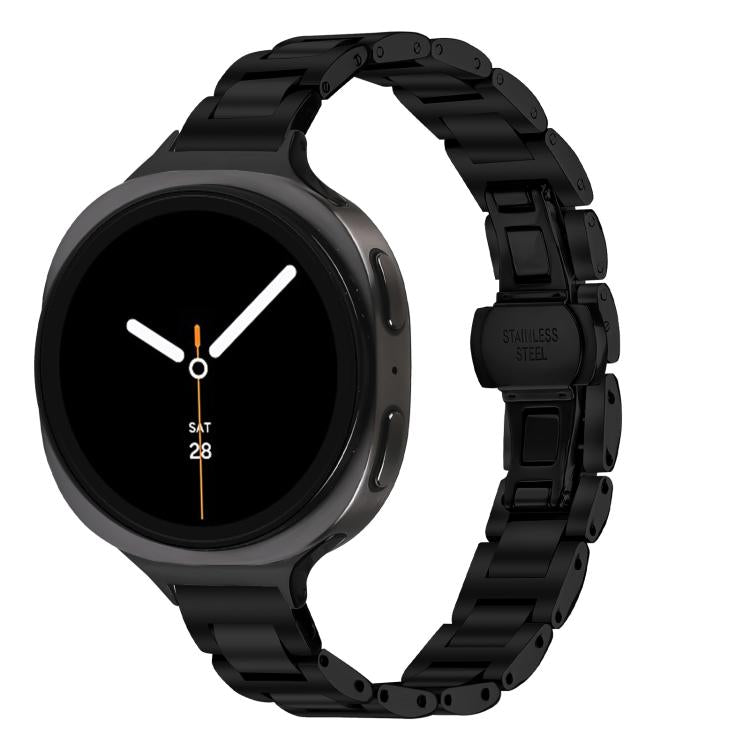 Slim Butterfly Buckle Metal Stainless Steel Watch Band, For Samsung Galaxy Ultra 47mm / Ultra 2025, For Samsung Galaxy Watch8 / Watch8 Classic