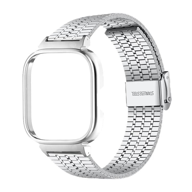 Metal Frame Integrated Seven Beads Buckle Stainless Steel Watch Band, For Redmi Watch 5 / Watch 4