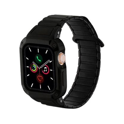 Reverse Buckle Magnetic Integrated TPU Cover Silicone Watch Band, For Apple Watch 45mm / 44mm, For Apple Watch 41mm / 40mm