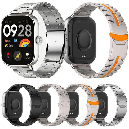 Split Safety Buckle Titanium Alloy Watch Band, For Redmi Watch6/5/4/Xiaomi Band 9 Pro/8 Pro
