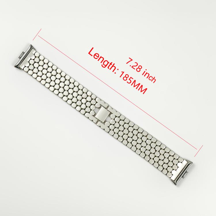 Fish Scale Texture Metal Stainless Steel Watch Band, For Redmi Watch6/5/4/Xiaomi Band 9 Pro/8 Pro