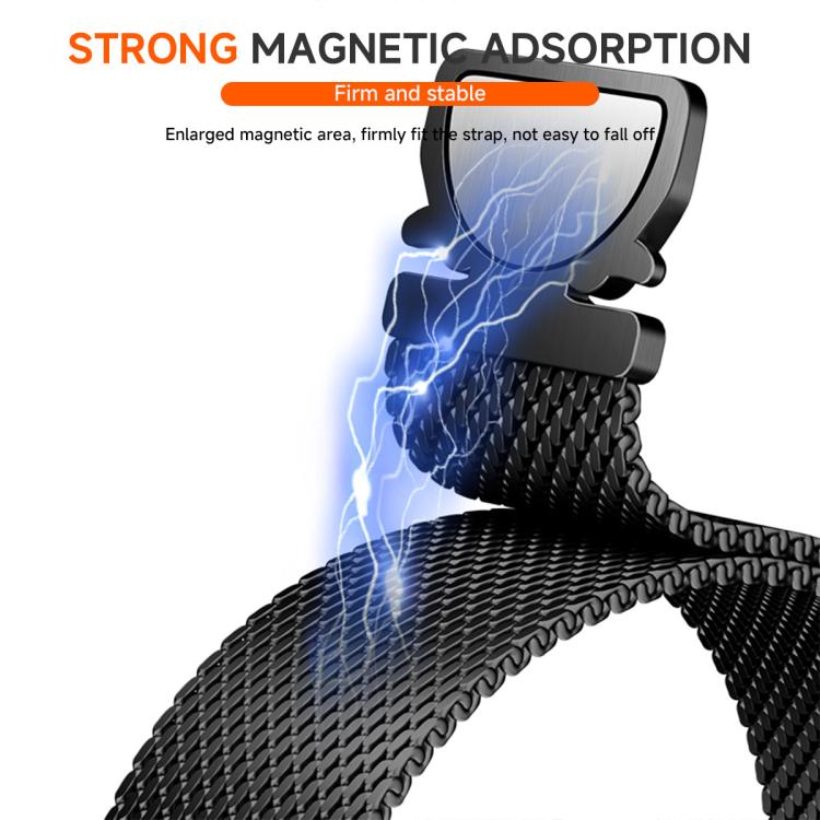Magnetic Parachute Milanese Stainless Steel Watch Band, For Redmi Watch6/5/4/Xiaomi Band 9 Pro/8 Pro
