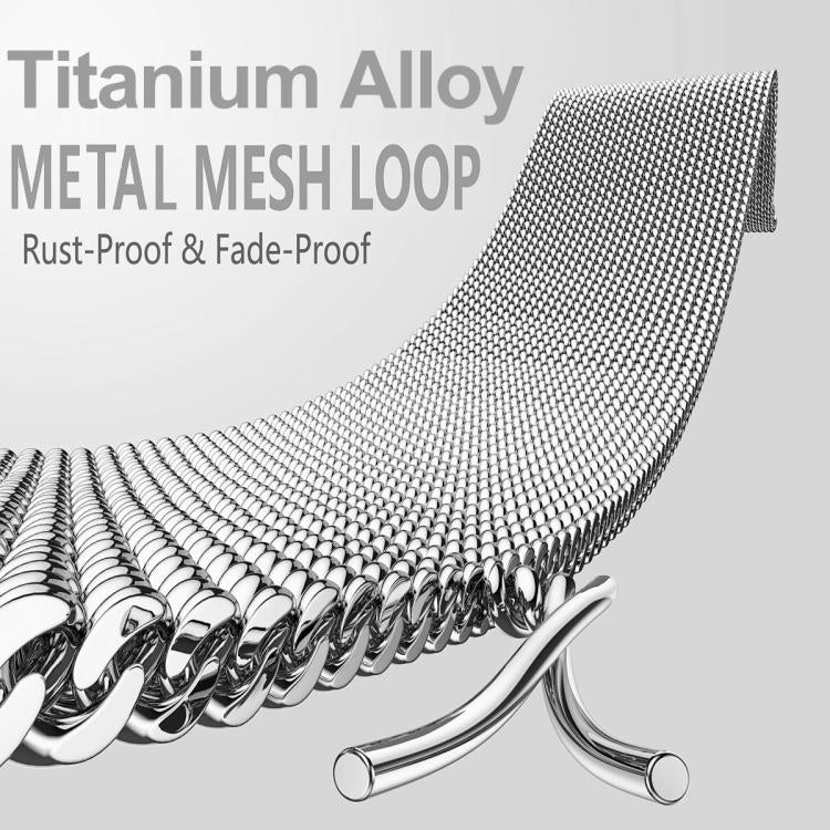 Magnetic Parachute Milanese Titanium Alloy Watch Band, For Redmi Watch6/5/4/Xiaomi Band 9 Pro/8 Pro